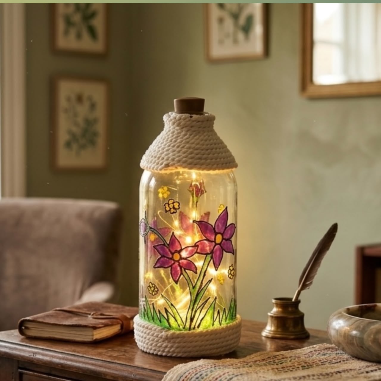 WhatsApp Image 2026-07-22 at 3.29.32 PM Premium Glass paint Lighting Bottle - Image 1